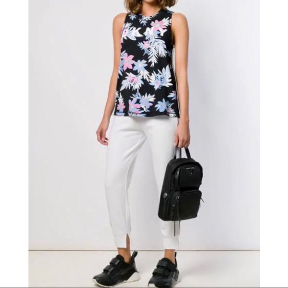 DKNY Floral-print Tank Top In Black - Picture 3 of 7